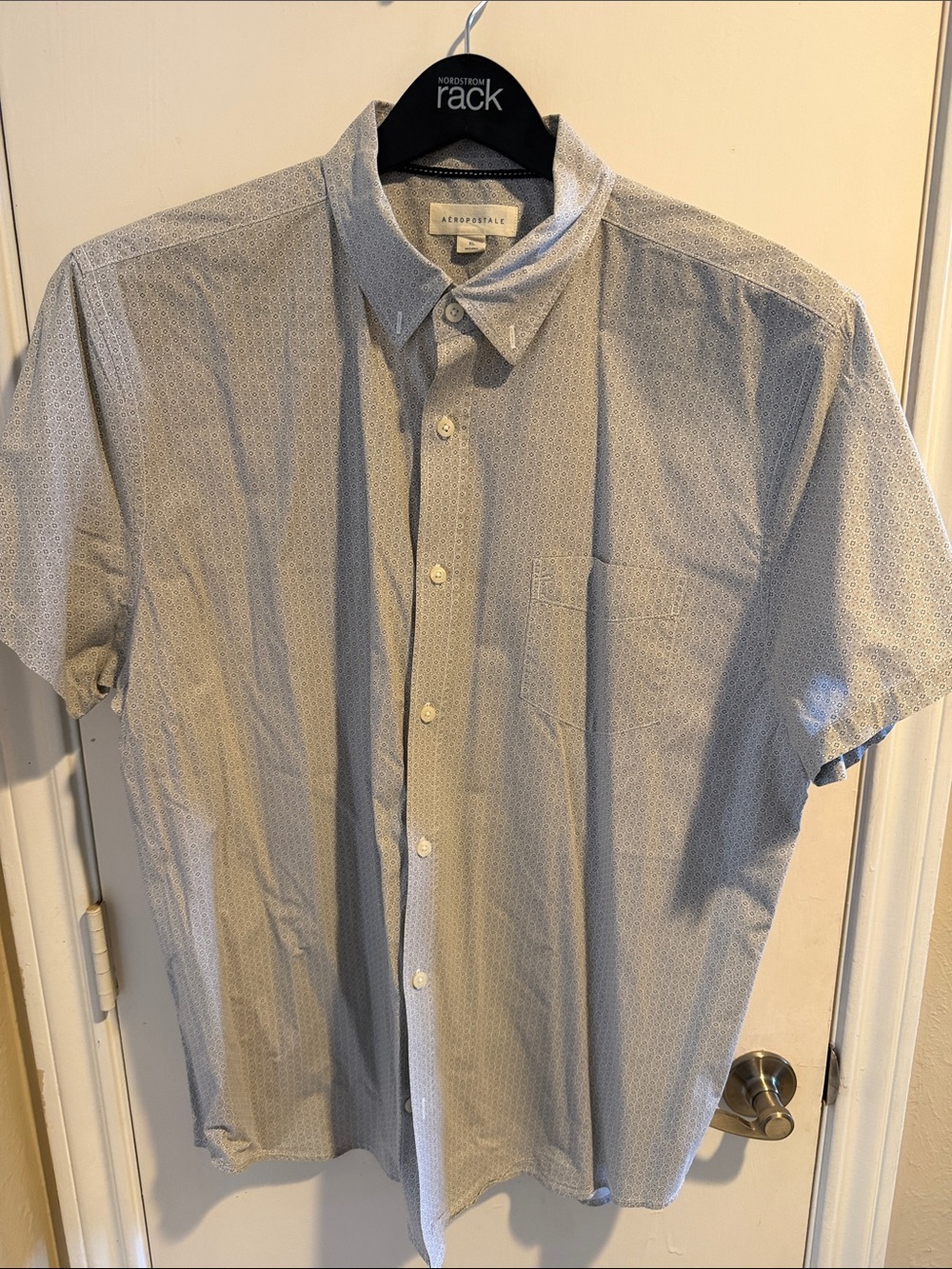 Abercrombie & Fitch Light Blue Short-Sleeve Button-Down Shirt